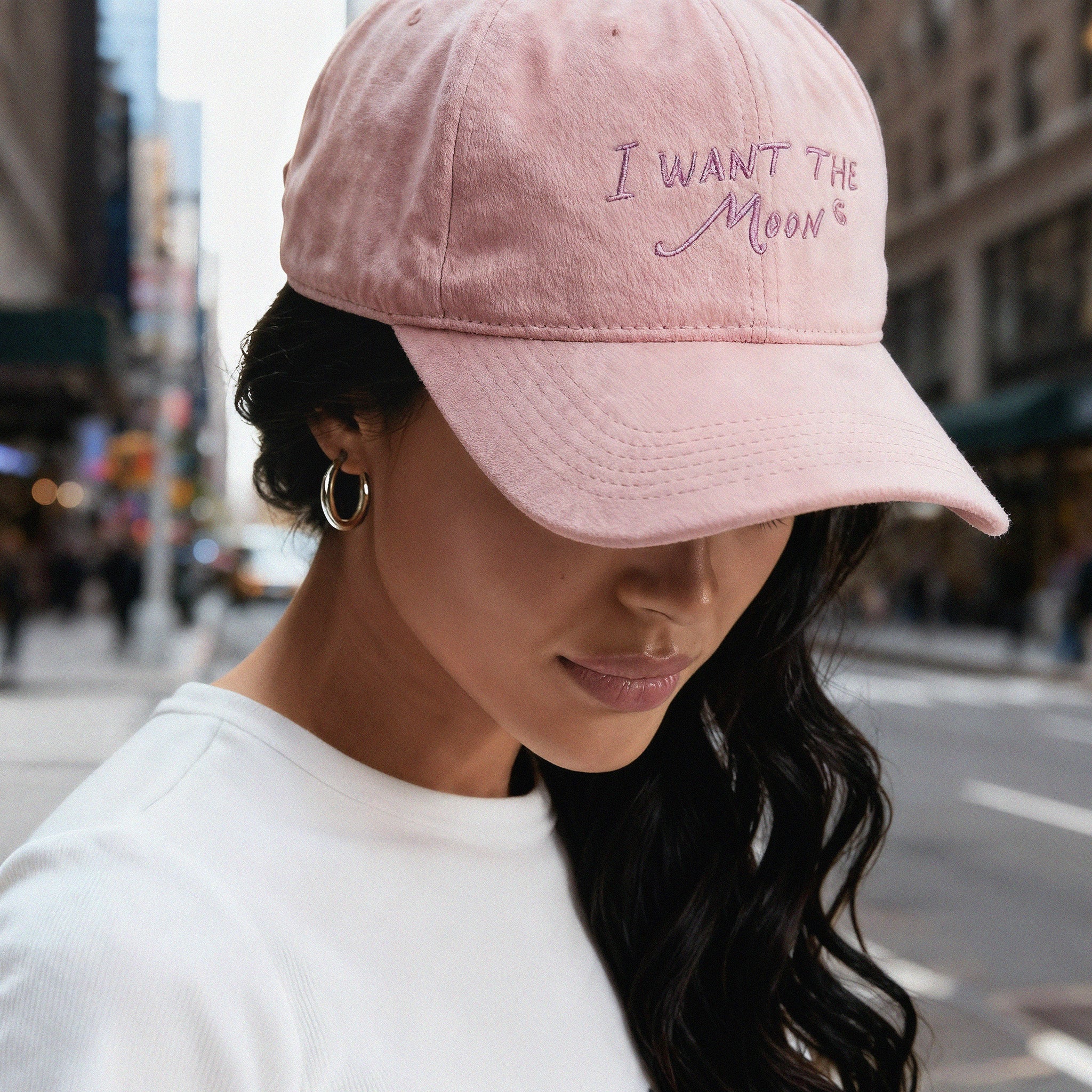 I WANT THE MOON® – Luxury Line Suede Look Cap in Dusky Pink