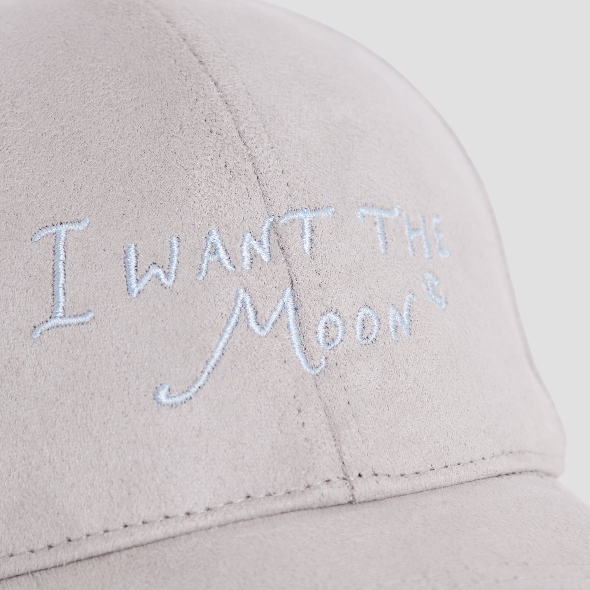 I WANT THE MOON® – Luxury Line Suede Look Cap in Silver Dust