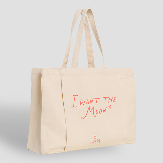 I WANT THE MOON Everyday Everywhere Tote Bag – Moon Red Edition