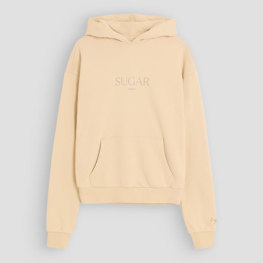 SUGAR mama - Premium Line Oversized Hoodie in Sandy Beige