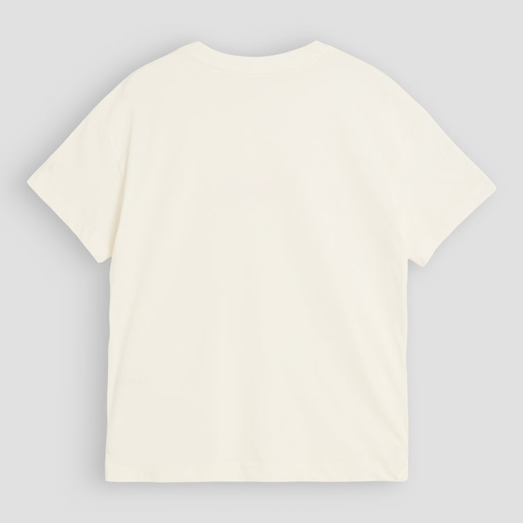 sugar MAMA - Premium Line Oversized T-Shirt in Luna Glow Off-White / Sorbet Pink