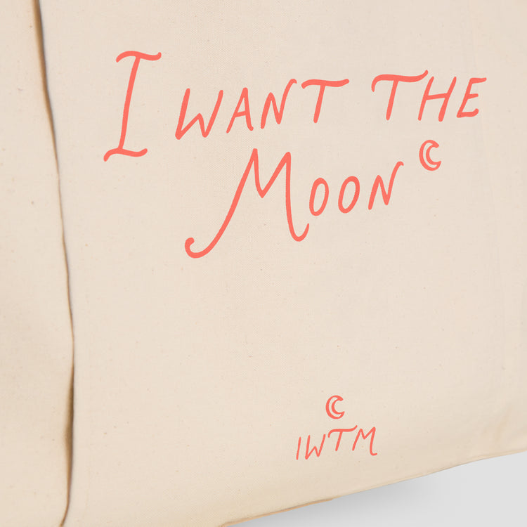 I WANT THE MOON Everyday Everywhere Tote Bag – Moon Red Edition