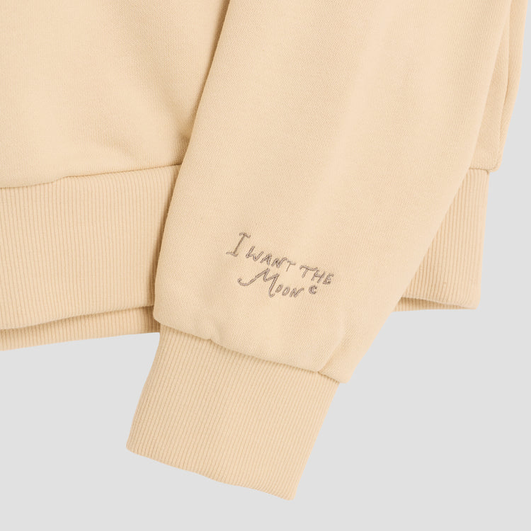 SUGAR mama - Premium Line Oversized Hoodie in Sandy Beige