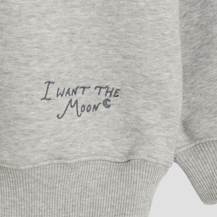 The Moon Doesn’t Explain Its Phases – Neither Do I - Premium Line Oversized Sweater in Cosmic Ash
