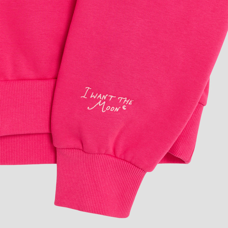 SUGAR mama – Luxury Line Oversized Embroidered Hoodie in Moonflare Pink