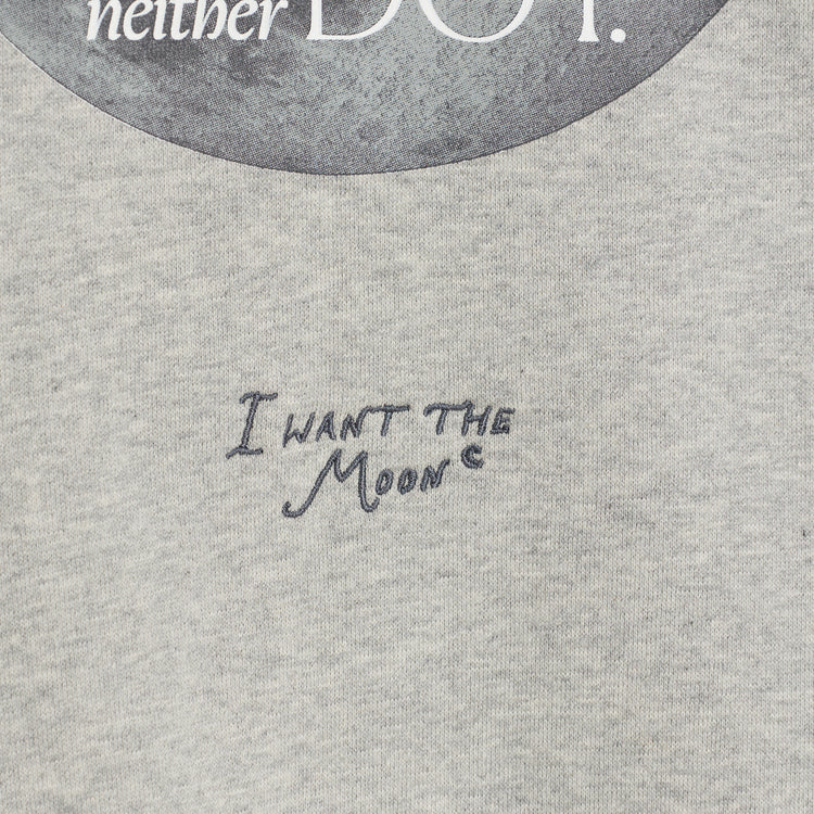 The Moon Doesn’t Explain Its Phases – Neither Do I - Premium Line Oversized Sweater mit Integrated-Moon-Print in Cosmic Ash