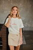 Bild in Galerie-Betrachter laden, sugar MAMA -  Luxury Line Oversized Embroidered T-Shirt in Luna Glow Off-White / Sorbet Pink
