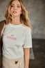 Bild in Galerie-Betrachter laden, sugar MAMA -  Luxury Line Oversized Embroidered T-Shirt in Luna Glow Off-White / Sorbet Pink
