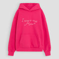 Bild in Galerie-Betrachter laden, I WANT THE MOON® – Luxury Line Signature Hoodie mit Front Stick groß in Moonflare Pink

