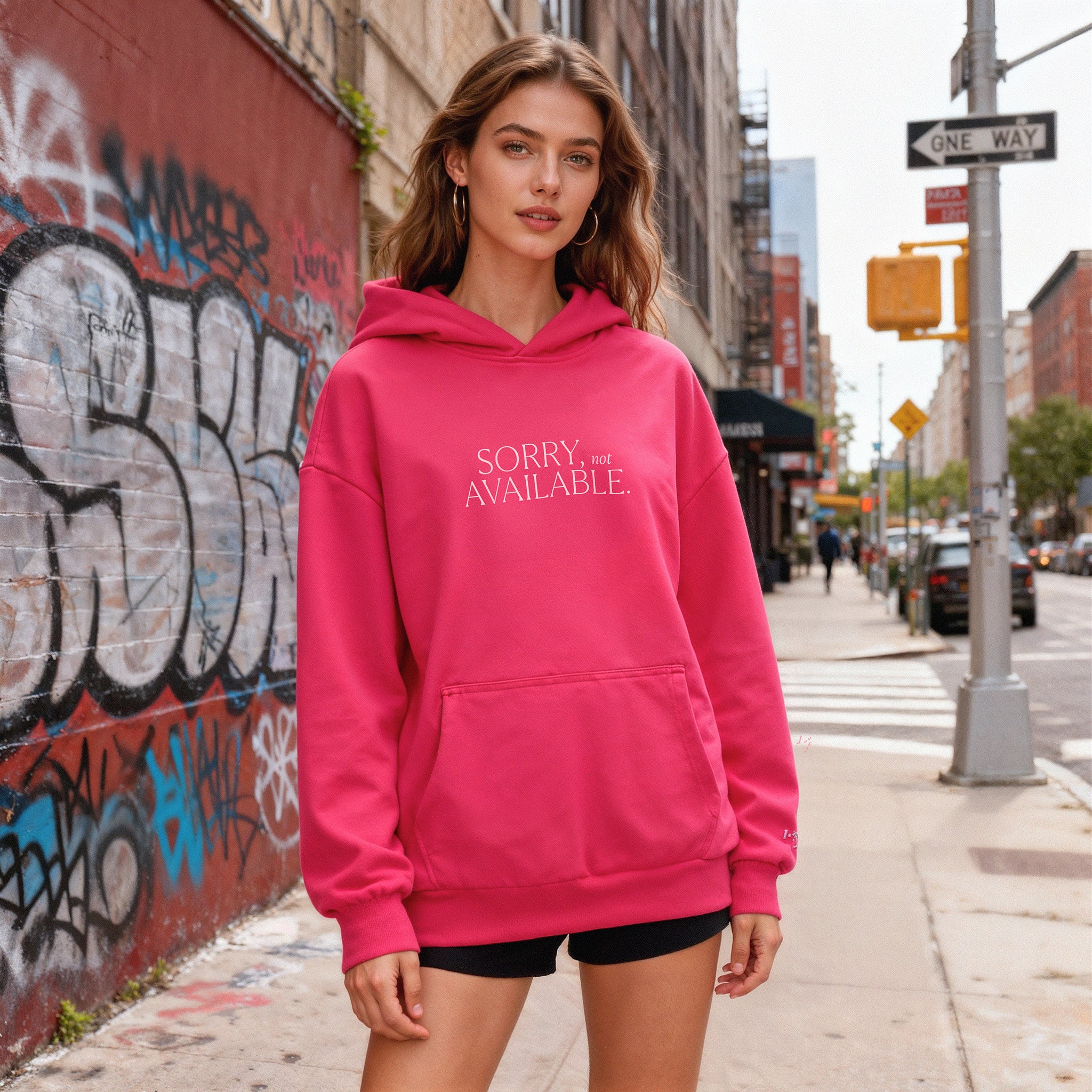 Sorry, not available – Premium Line Hoodie in Moon Flare Pink