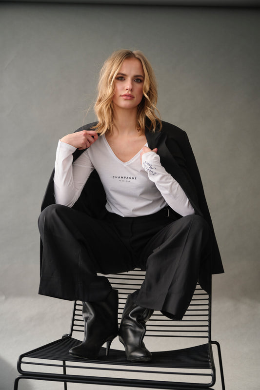 Champagne Problems Longsleeve – mit Print