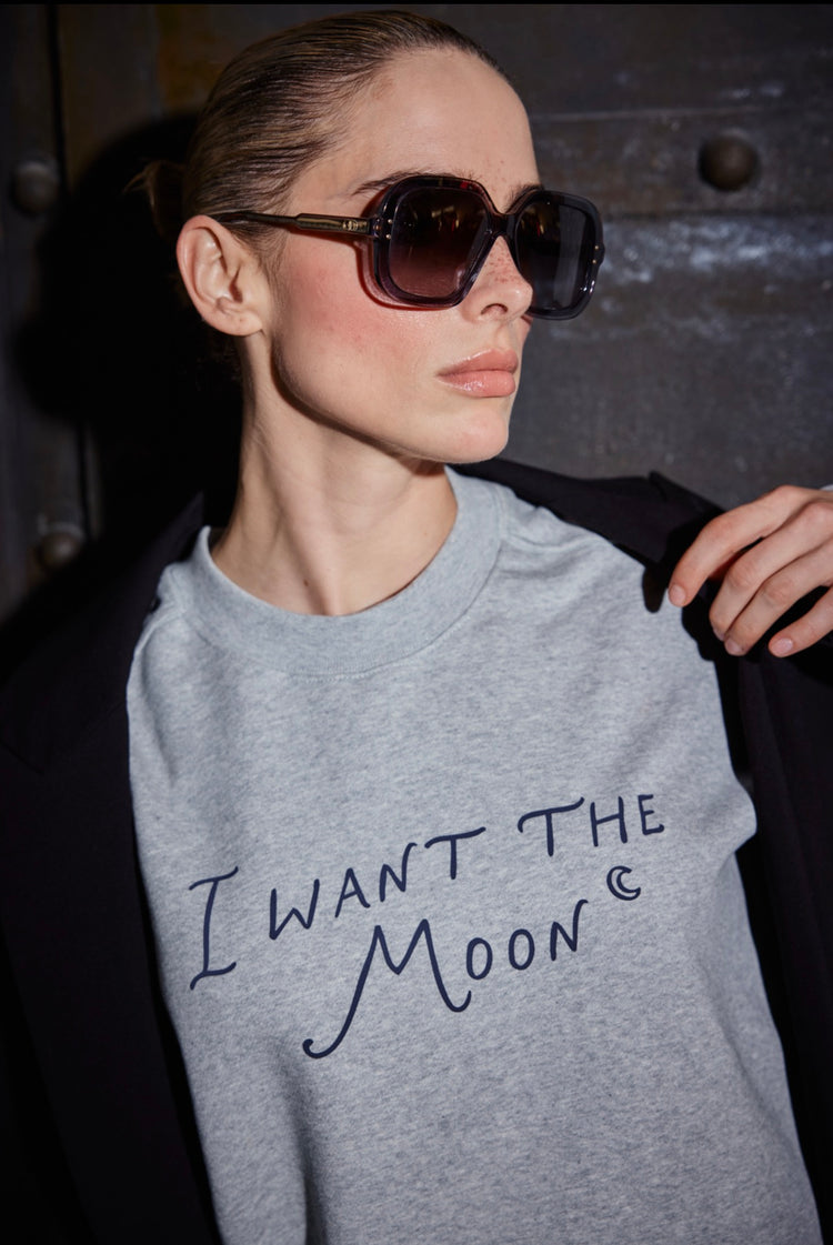 I WANT THE MOON® – Premium Line Oversized Sweater in Cosmic Ash