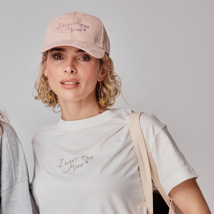 I WANT THE MOON® – Luxury Line Suede Look Cap in Dusky Pink