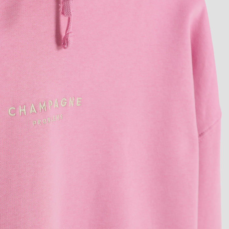 Champagne Problems Luxury Line Hoodie in Bubble Pink / Champagne