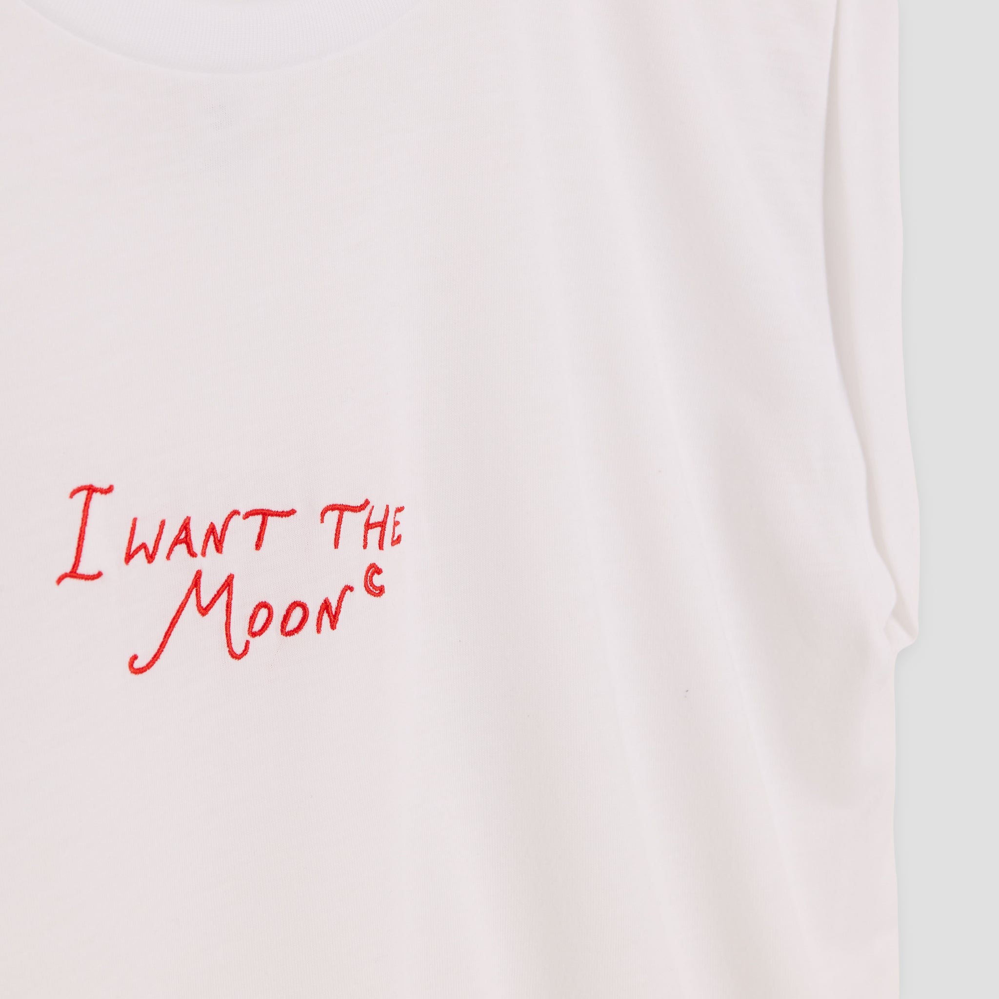 I WANT THE MOON® – Luxury Line Muscle Tee in Lunar Glow White