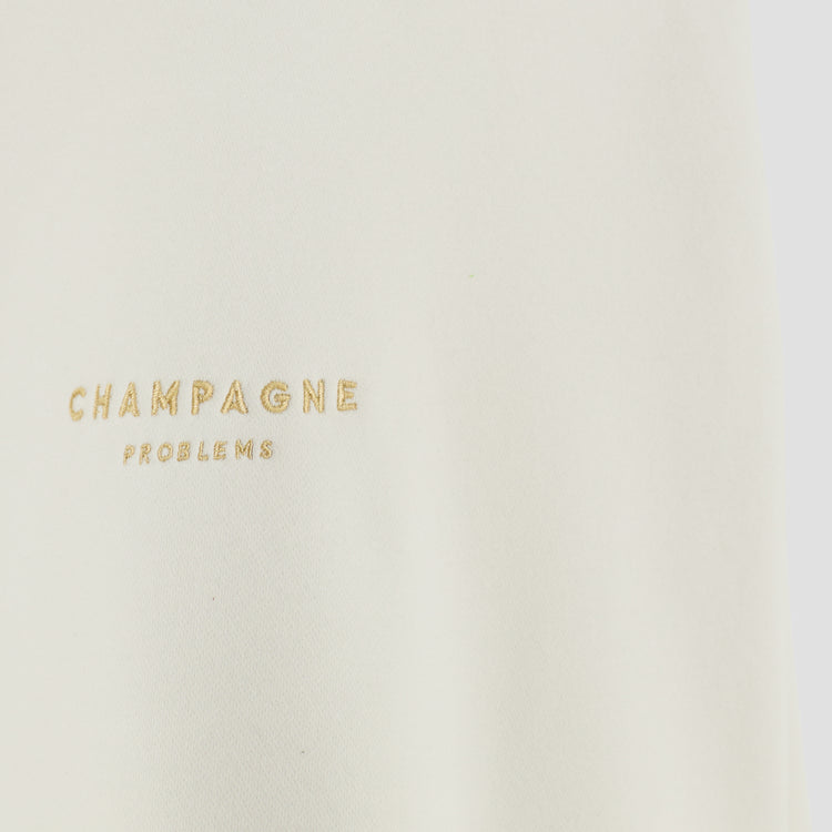 Champagne Problems Luxury Line Cropped Sweater –  in Bone / Champagner