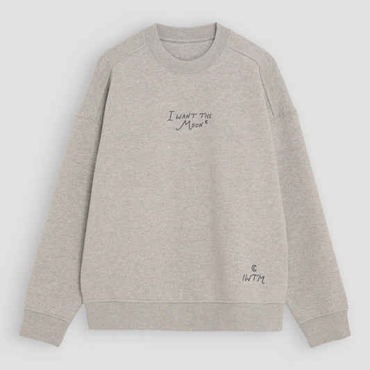 I WANT THE MOON® – Luxury Line Sweatshirt in Cosmic Ash
