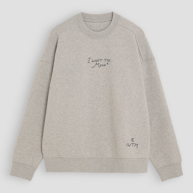 I WANT THE MOON® – Luxury Line Sweatshirt in Cosmic Ash