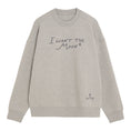 Bild in Galerie-Betrachter laden, I WANT THE MOON® – Luxury Line Sweatshirt mit Frontstick gross in Cosmic Ash

