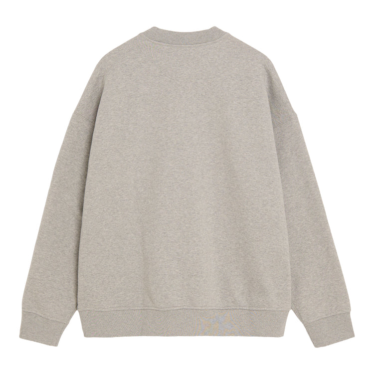 I WANT THE MOON® – Luxury Line Sweatshirt mit Frontstick gross in Cosmic Ash